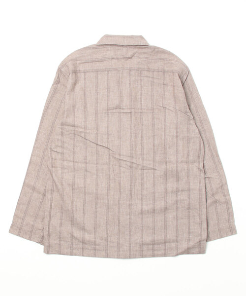 Snow Peak（スノーピーク）の「C/L Merange Stripe Shirt Jacket（カバーオール・メンズ・ブラウン/オリーブ・1/MEDIUM/SMALL/LARGE/X-LARGE）」の4枚目の写真