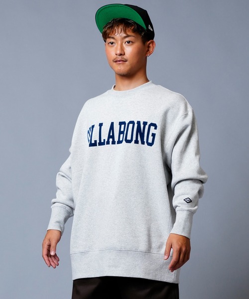 BILLABONG(ビラボン)の「BILLABONG/ビラボン カレッジロゴ風 ヘビーウェイト トレーナー/スウェット BC012-006(スウェット・メンズ・グリーン/グレー/ネイビー・XL/L/M)」の4枚目の写真