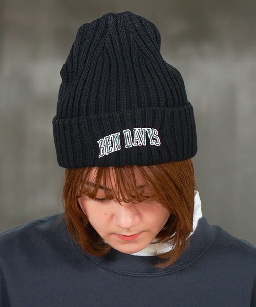 BEN DAVIS（ベンデイビス）の「【BEN DAVIS/ベンデイビス】【型崩れしにくいタフ設計】ニット帽 伸び止め糸使用 コットン100% チクチクしない オールシーズン着用可（ニットキャップ/ビーニー・メンズ・グリーン/ダークグリーン/レッド/チャコールグレー/ブラック/ネイビー・FREE）」の4枚目の写真