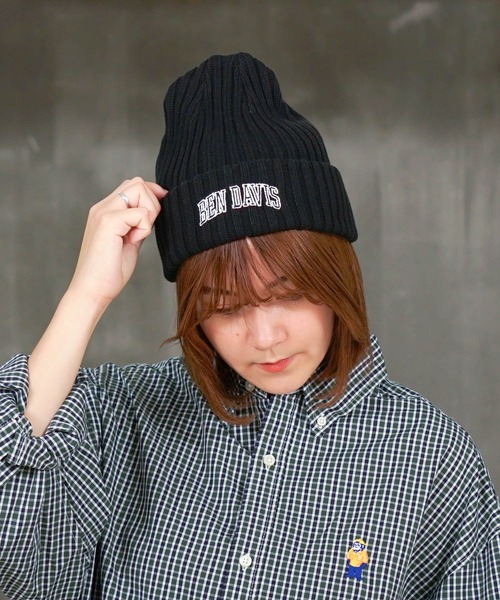 BEN DAVIS（ベンデイビス）の「【BEN DAVIS/ベンデイビス】【型崩れしにくいタフ設計】ニット帽 伸び止め糸使用 コットン100% チクチクしない オールシーズン着用可（ニットキャップ/ビーニー・メンズ・グリーン/ダークグリーン/レッド/チャコールグレー/ブラック/ネイビー・FREE）」の12枚目の写真