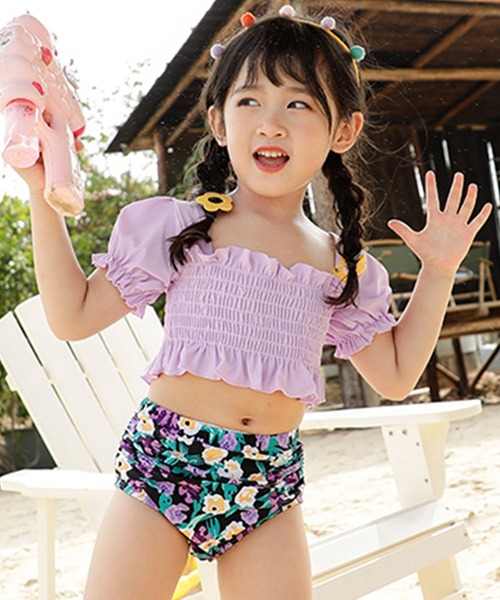 TeddyShop（テディショップ）の「キッズ水着 ぽわん袖