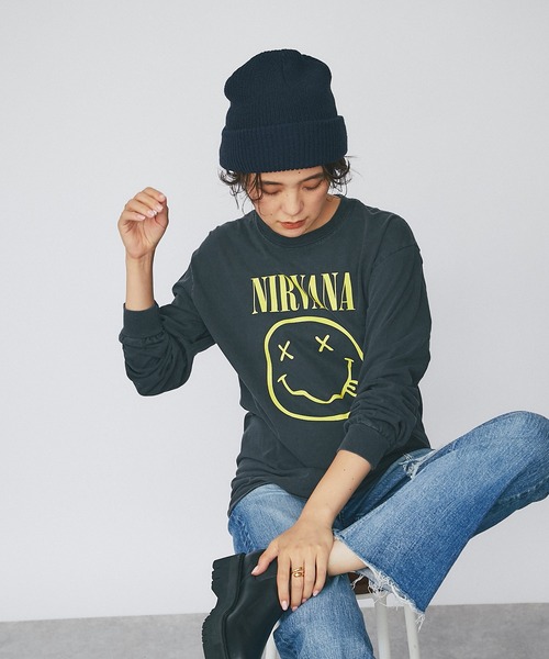 RIVE DROITE（リヴドロワ）の「秋冬スタイルの定番/ニットワッチ（ニットキャップ/ビーニー・レディース・ネイビー/オレンジ・FREE）」の3枚目の写真