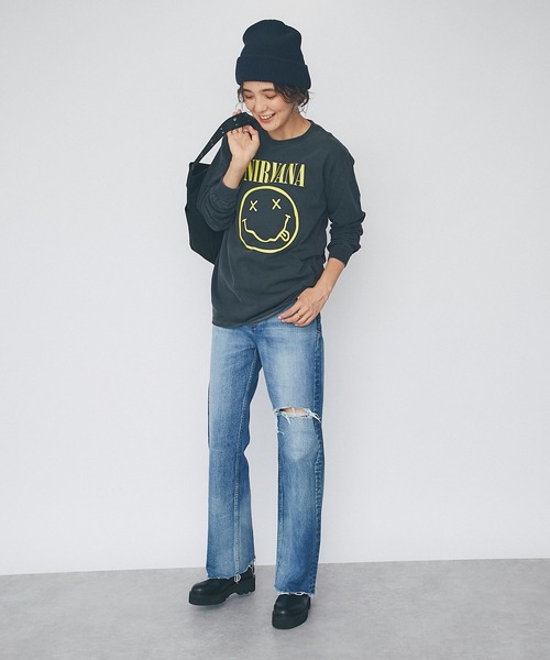 RIVE DROITE（リヴドロワ）の「秋冬スタイルの定番/ニットワッチ（ニットキャップ/ビーニー・レディース・ネイビー/オレンジ・FREE）」の9枚目の写真