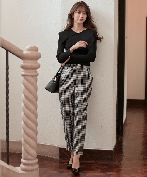 ANY SIS（エニィスィス）の「【洗える】ビックカラーリブ ニット（ニット/セーター・レディース・ピンク系/ブラック系/アイボリー系2・2）」の5枚目の写真