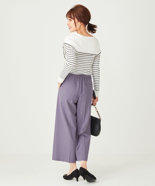 ANY SIS（エニィスィス）の「【洗える】ビックカラーリブ ニット（ニット/セーター・レディース・ピンク系/ブラック系/アイボリー系2・2）」の9枚目の写真