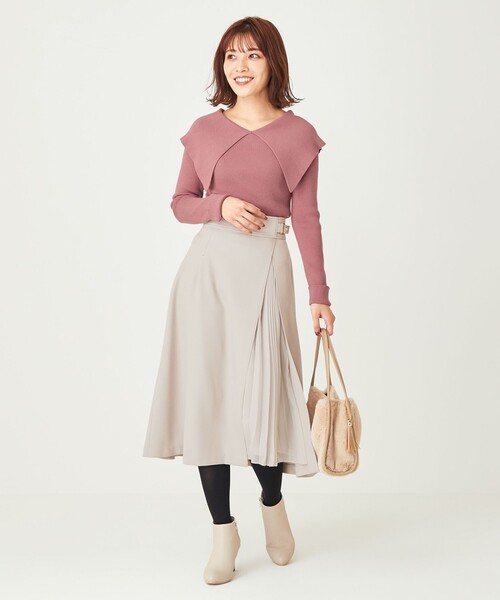 ANY SIS（エニィスィス）の「【洗える】ビックカラーリブ ニット（ニット/セーター・レディース・ピンク系/ブラック系/アイボリー系2・2）」の10枚目の写真