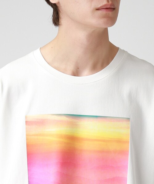 tk.TAKEO KIKUCHI（ティーケータケオキクチ）の「◆サンセットフォトロンTee（Tシャツ/カットソー・メンズ・ブラック/オフホワイト/チャコールグレー・02/04/03）」の8枚目の写真