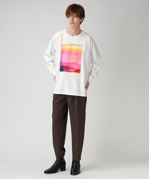 tk.TAKEO KIKUCHI（ティーケータケオキクチ）の「◆サンセットフォトロンTee（Tシャツ/カットソー・メンズ・ブラック/オフホワイト/チャコールグレー・02/04/03）」の15枚目の写真