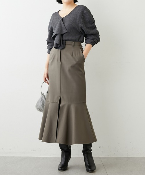 Whim Gazette（ウィムガゼット）の「【WEB限定】袖ギャザーフリルプルオーバー（Tシャツ/カットソー・レディース・チャコールグレー/ホワイト系その他・FREE）」の10枚目の写真