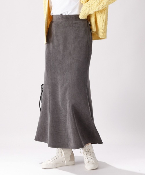 niko and...（ニコアンド）の「コーデュロイマーメイドスカート（スカート・レディース・チャコール/オレンジ系その他2/ブラウン・MEDIUM/LARGE）」の2枚目の写真