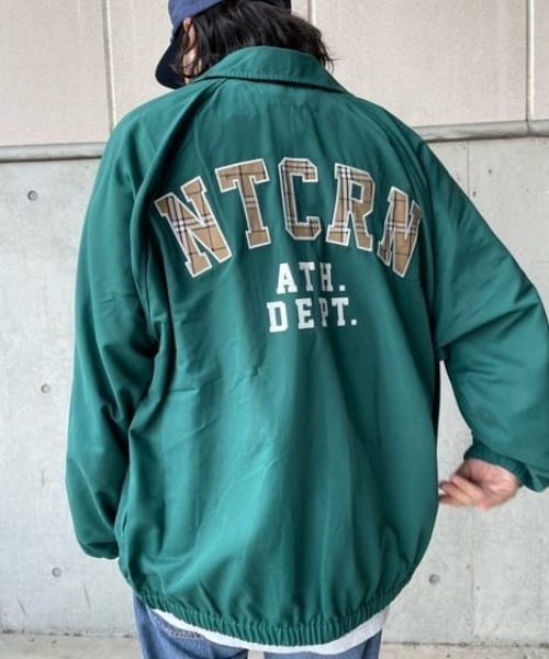 RODEO CROWNS WIDE BOWL（ロデオクラウンズワイドボウル）の「BIG コーチジャケット（ナイロンジャケット・メンズ・グリーン/ブラック/ベージュ・LARGE/MEDIUM）」の3枚目の写真