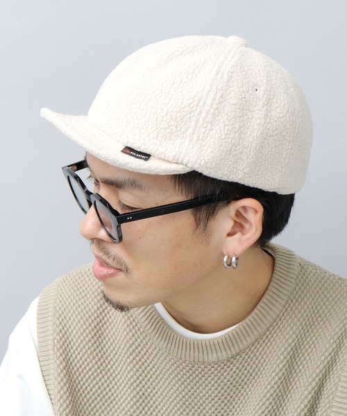 Basiquenti(ベーシックエンティ)の「POLARTEC フリース ショートバイザー(キャップ・メンズ・ブラック/ベージュ/ブラウン/オフホワイト/カーキ・FREE)」の6枚目の写真