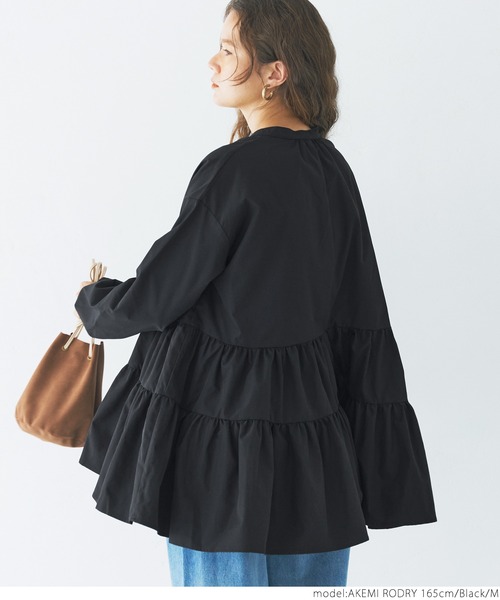 coca（coca）（コカ）の「ハリフワティアードチュニック（チュニック・レディース・ホワイト/ブラック・M/L）」の11枚目の写真