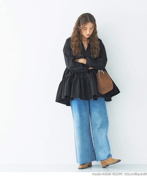 coca（coca）（コカ）の「ハリフワティアードチュニック（チュニック・レディース・ホワイト/ブラック・M/L）」の12枚目の写真