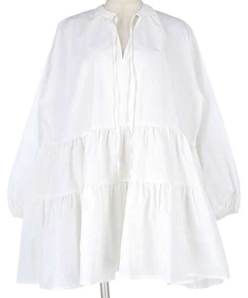 coca（coca）（コカ）の「ハリフワティアードチュニック（チュニック・レディース・ホワイト/ブラック・M/L）」の13枚目の写真