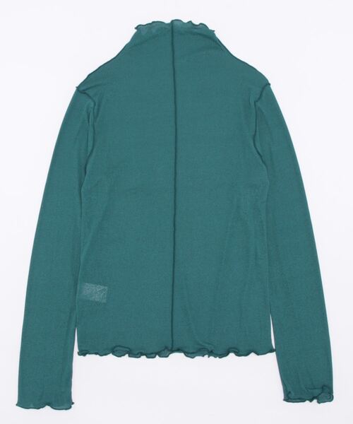 SpRay(スプレイ)の「シアーハイネックカットソー(Tシャツ/カットソー・レディース・ブラック/ダークグリーン/オフホワイト/オレンジ/ブラウン/ダークパープル・FREE)」の7枚目の写真