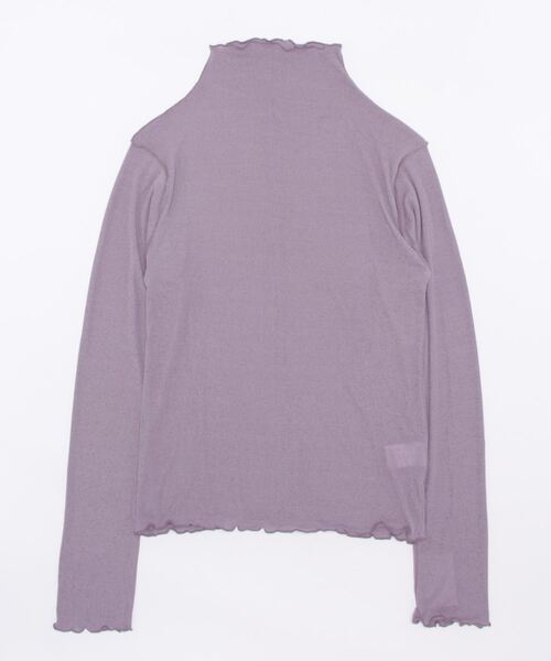 SpRay(スプレイ)の「シアーハイネックカットソー(Tシャツ/カットソー・レディース・ブラック/ダークグリーン/オフホワイト/オレンジ/ブラウン/ダークパープル・FREE)」の11枚目の写真