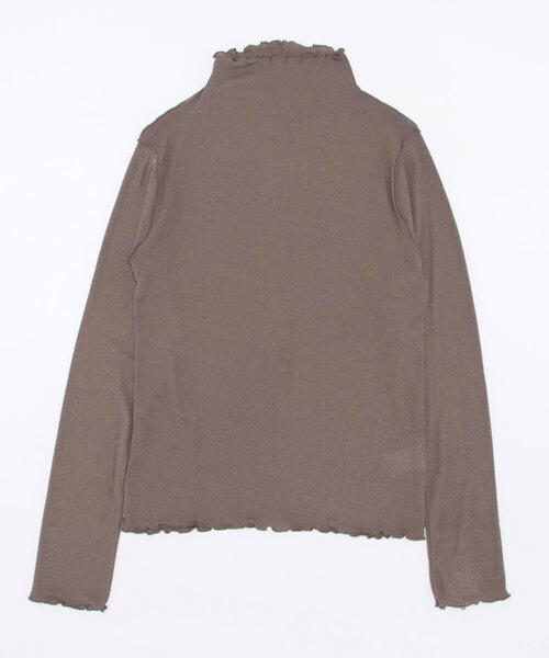 SpRay(スプレイ)の「シアーハイネックカットソー(Tシャツ/カットソー・レディース・ブラック/ダークグリーン/オフホワイト/オレンジ/ブラウン/ダークパープル・FREE)」の9枚目の写真