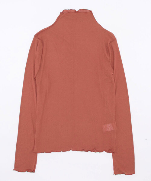 SpRay(スプレイ)の「シアーハイネックカットソー(Tシャツ/カットソー・レディース・ブラック/ダークグリーン/オフホワイト/オレンジ/ブラウン/ダークパープル・FREE)」の10枚目の写真