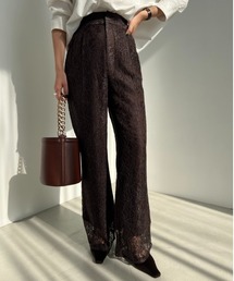 anuans | コードレースストレートパンツ(その他パンツ)