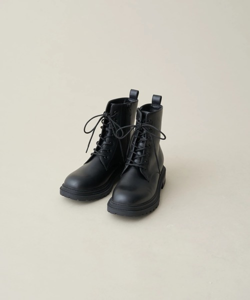 ORiental TRaffic（オリエンタルトラフィック）の「ORiental Traffic レースアップブーツ（ブーツ・レディース・ボルドー/ブラック/アイボリー・S/LL/M/L）」の2枚目の写真