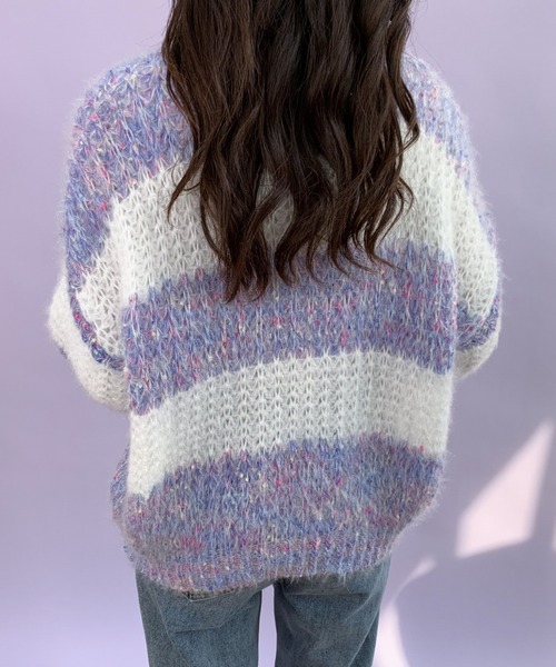 ECLIN（エクラン）の「マーブルカラーニットプルーオーバー（ニット/セーター・レディース・ブルー/パープル/ピンク・FREE）」の16枚目の写真
