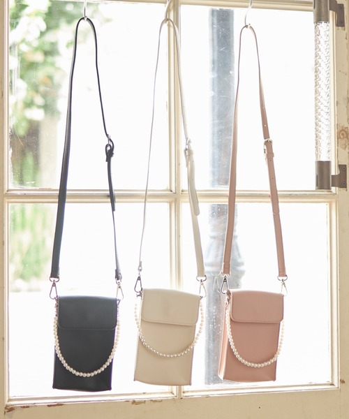 tocco closet（トッコ　クローゼット）の「２ＷＡＹパールショルダー付きミニ携帯ケース（ショルダーバッグ・レディース・ブラック/ピンク/アイボリー・FREE）」の12枚目の写真