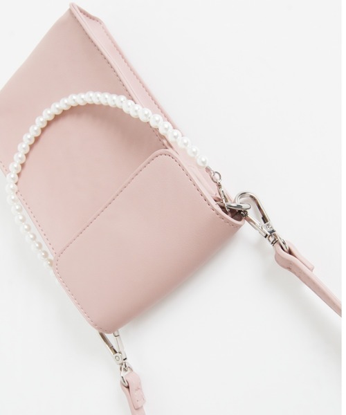 tocco closet（トッコ　クローゼット）の「２ＷＡＹパールショルダー付きミニ携帯ケース（ショルダーバッグ・レディース・ブラック/ピンク/アイボリー・FREE）」の11枚目の写真