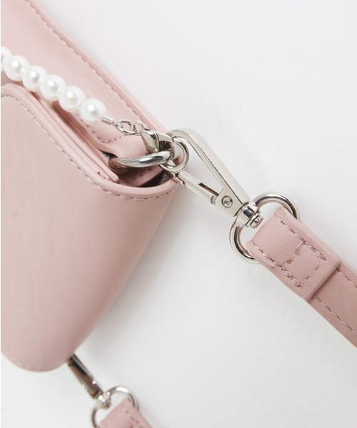 tocco closet（トッコ　クローゼット）の「２ＷＡＹパールショルダー付きミニ携帯ケース（ショルダーバッグ・レディース・ブラック/ピンク/アイボリー・FREE）」の17枚目の写真