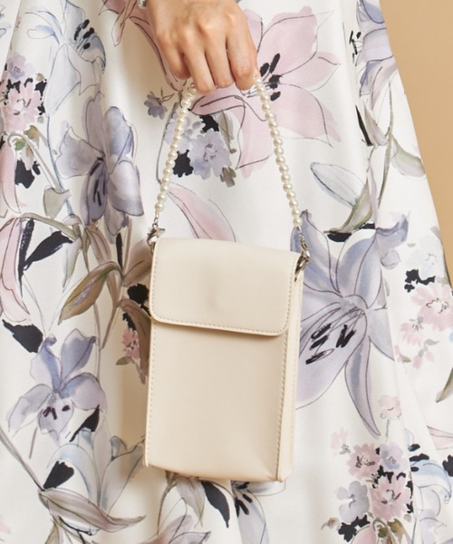 tocco closet（トッコ　クローゼット）の「２ＷＡＹパールショルダー付きミニ携帯ケース（ショルダーバッグ・レディース・ブラック/ピンク/アイボリー・FREE）」の10枚目の写真
