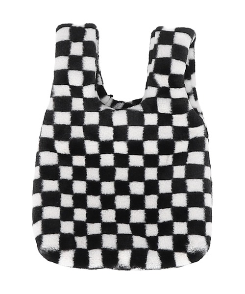 coca(coca)(コカ)の「パウダーファーmini BAG チェッカー(ハンドバッグ・レディース・ブラウン/ブラック・ONE SIZE)」の17枚目の写真