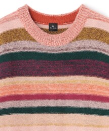 極美品 ポールスミス ペインテッドストライプニット　ワンピース 長袖　モヘア PS Paul Smith ペインテッドストライプ ニットワンピース モヘア混