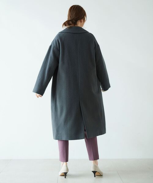 le.coeur blanc（ルクールブラン）の「ウールモッサダブルチェスターコート（チェスターコート・レディース・ライトグレー/ダークグレー/ブルー・36/38）」の11枚目の写真