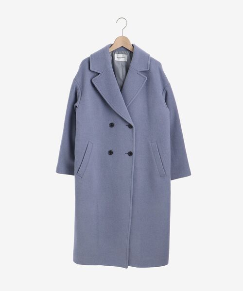 le.coeur blanc（ルクールブラン）の「ウールモッサダブルチェスターコート（チェスターコート・レディース・ライトグレー/ダークグレー/ブルー・36/38）」の13枚目の写真