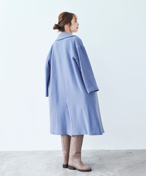 le.coeur blanc（ルクールブラン）の「ウールモッサダブルチェスターコート（チェスターコート・レディース・ライトグレー/ダークグレー/ブルー・36/38）」の19枚目の写真