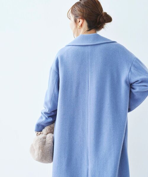 le.coeur blanc（ルクールブラン）の「ウールモッサダブルチェスターコート（チェスターコート・レディース・ライトグレー/ダークグレー/ブルー・36/38）」の21枚目の写真