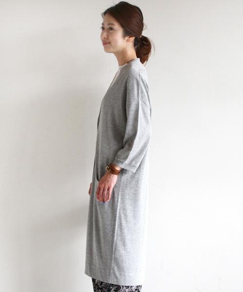 BEAUTY&YOUTH UNITED ARROWS（ビューティーアンドユースユナイテッドアローズ）の「BYSF ∵コットンアセテート16Gショールロングカーディガン◆（カーディガン/ボレロ・レディース・ブラック/グレー/ベージュ・FREE）」の10枚目の写真