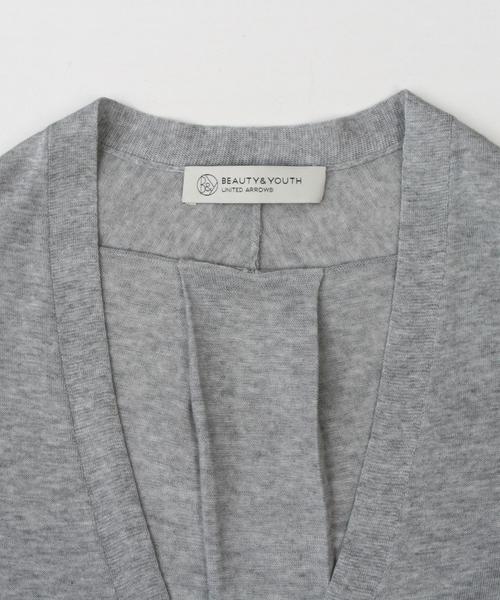 BEAUTY&YOUTH UNITED ARROWS（ビューティーアンドユースユナイテッドアローズ）の「BYSF ∵コットンアセテート16Gショールロングカーディガン◆（カーディガン/ボレロ・レディース・ブラック/グレー/ベージュ・FREE）」の12枚目の写真