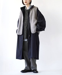 apartment department | ボアベスト付き ミリタリーコート(ベスト)