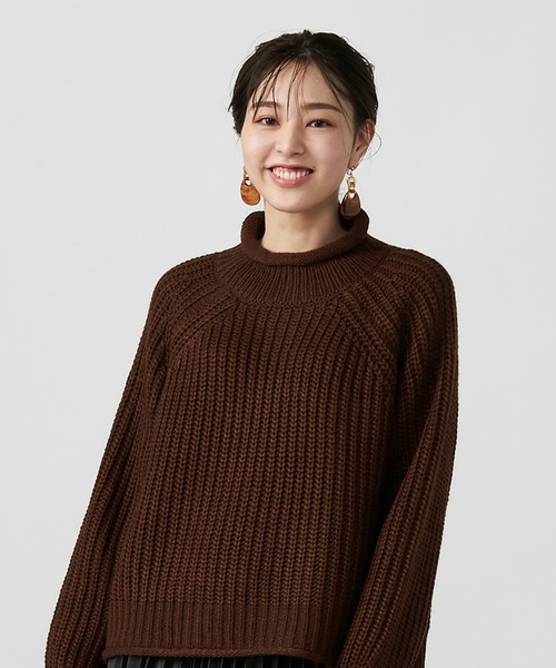 Pitta Re:)（ピッタリ）の「ロービング ニットプルオーバー（ニット/セーター・レディース・ダークグリーン/ダークブラウン/モカ・M/L）」の10枚目の写真