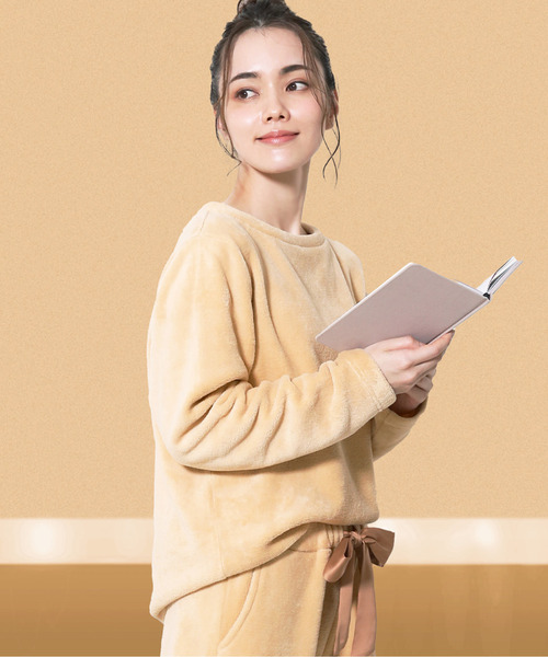 blooming FLORA(ブルーミングフローラ)の「【とろけmoco】もこもこルームウェア / セットアップ(ルームウェア/パジャマ・レディース・ローズ/キャメル/ミント/ブルー/ピンク/ブラウン/ライトグレー・MEDIUM/LARGE/X-LARGE)」の5枚目の写真