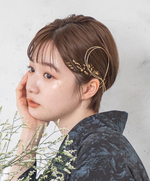 ゆかた館グレース（ユカタカングレース）の「髪飾り-金箔と水引きセット（和装小物・レディース・ゴールド/シルバー・FREE）」の4枚目の写真
