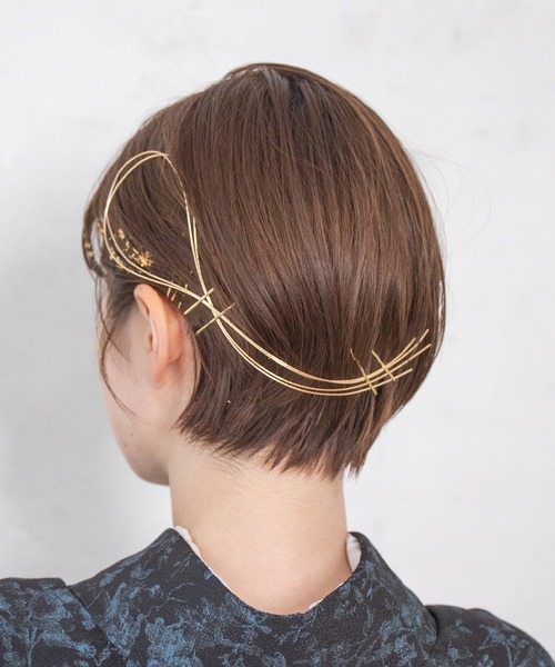 ゆかた館グレース（ユカタカングレース）の「髪飾り-金箔と水引きセット（和装小物・レディース・ゴールド/シルバー・FREE）」の7枚目の写真