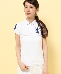 GIORDANO | [GIORDANO]ライオン刺繍ナンバリング半袖ポロシャツ(ポロシャツ)