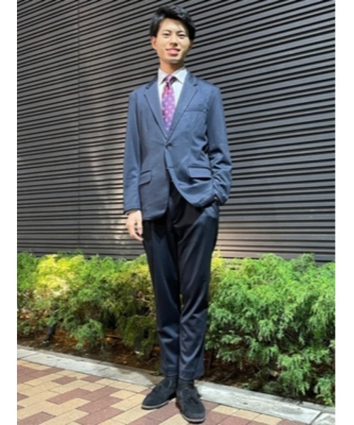 Perfect Suit FActory（パーフェクトスーツファクトリー）の「【上下ウォッシャブル】プチプラセットアップ　パンツ　千鳥　ネイビー（スラックス・メンズ・ネイビー・M/L/LL/S）」の6枚目の写真