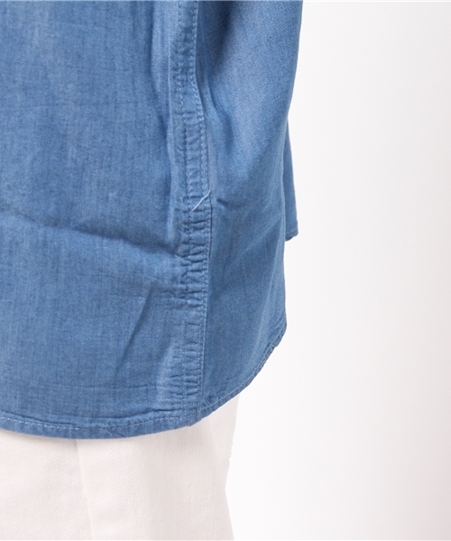 earth music&ecology（アースミュージックアンドエコロジー）の「デニムビッグシャツ（シャツ/ブラウス・レディース・インディゴブルー/ライトインディゴブルー・FREE）」の8枚目の写真