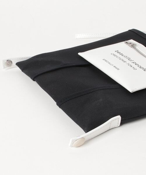beautiful people（ビューティフルピープル）の「beautiful people lining logo pocket mini shoulder bag 7325611967（ショルダーバッグ・レディース・ブラック/グレー/オフホワイト・FREE）」の13枚目の写真