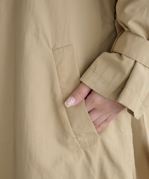 DISCOAT（ディスコート）の「スタンドスプリングコート（トレンチコート・レディース・ベージュ/カーキ/アイボリー・FREE）」の16枚目の写真