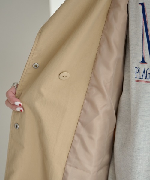 DISCOAT（ディスコート）の「スタンドスプリングコート（トレンチコート・レディース・ベージュ/カーキ/アイボリー・FREE）」の7枚目の写真