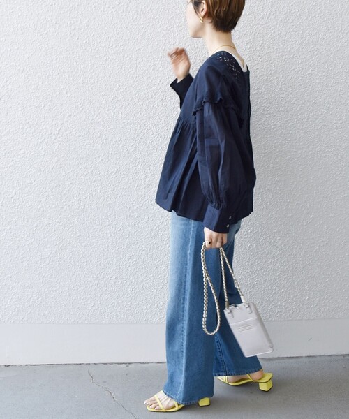 23SS 定価1.1万SHIPS any オール レース ペプラム ブラウス 最高 のファッション - 23SS 定価1.1万SHIPS any オール レース
